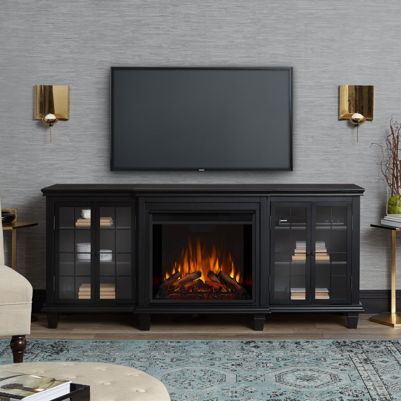 Real Flame Marlowe Electric Entertainment Fireplace Black